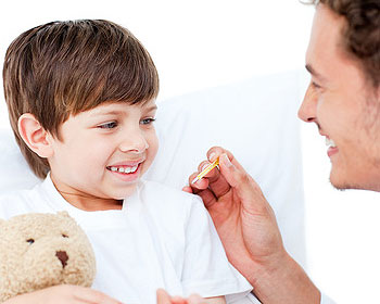 Kranke Kinder - Vter bei der Kinderpflege